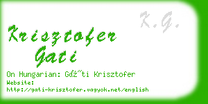 krisztofer gati business card